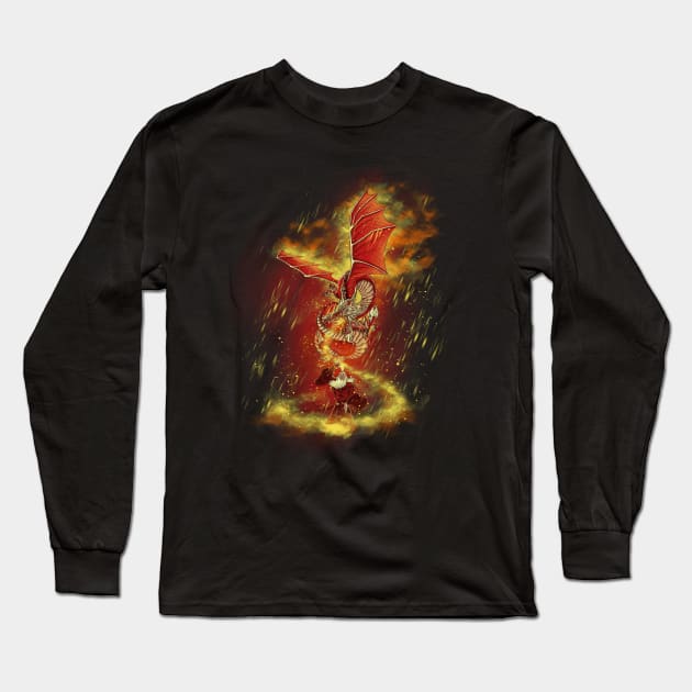 Flame Ravager Long Sleeve T-Shirt by Ionfox